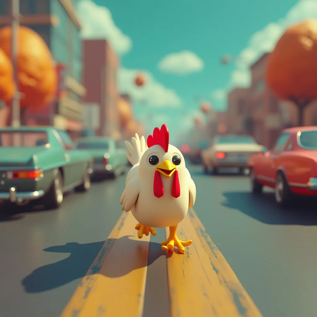 Screenshot ze hry Chicken Road