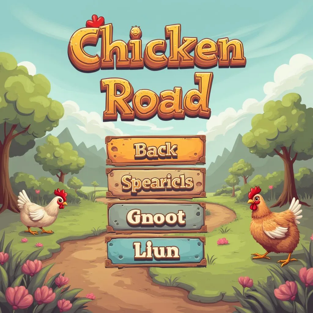 Screenshot z menu hry Chicken Road